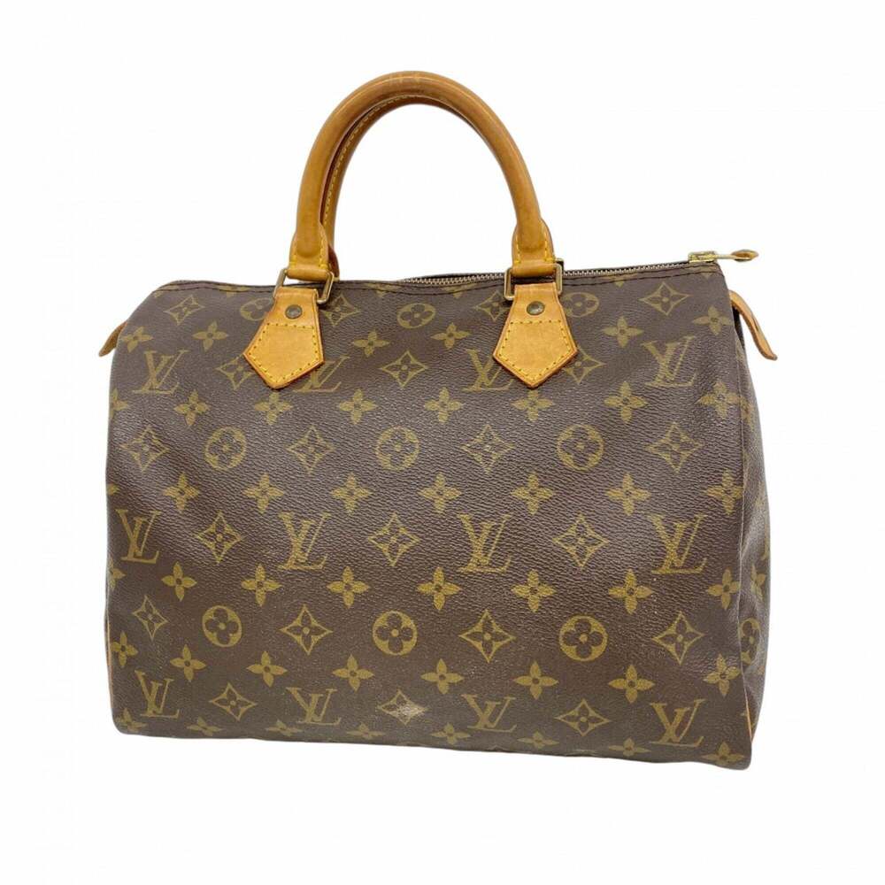 Louis Vuitton Monogram Speedy 30 Handbag M41108 Brown Women's